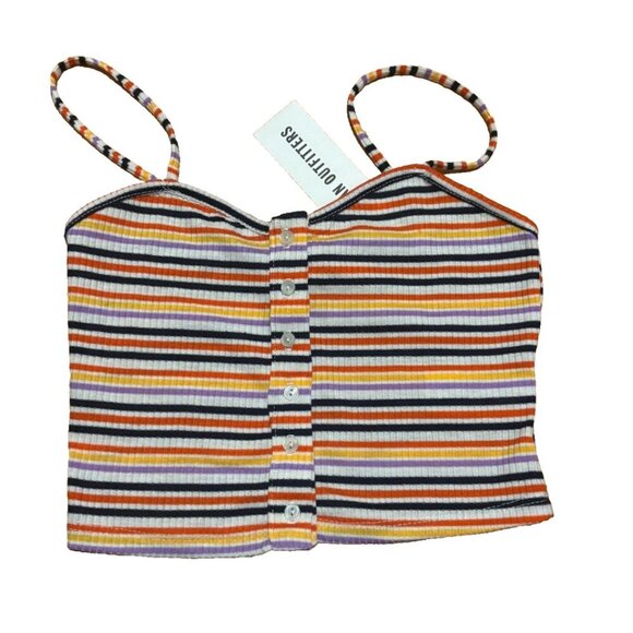 Urban Outfitters Tops - PROJECT SOCIAL T URBAN OUTFITTERS Striped Crop Top Tan Multicolor Womens XS NWT